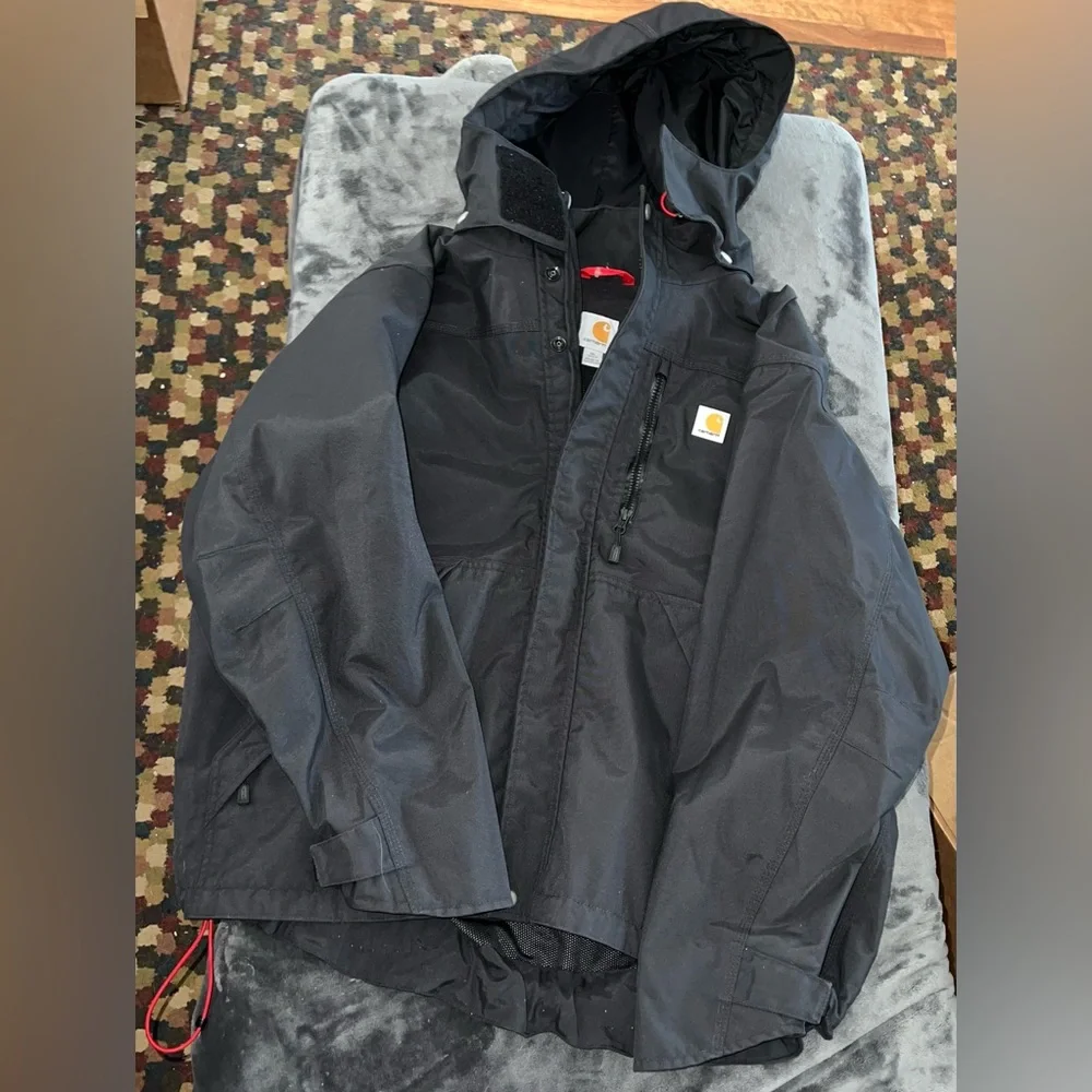 Carhartt Storm Defender Loose Fit Heavyweight Jacket In Black Size XL - Picture 4 of 10